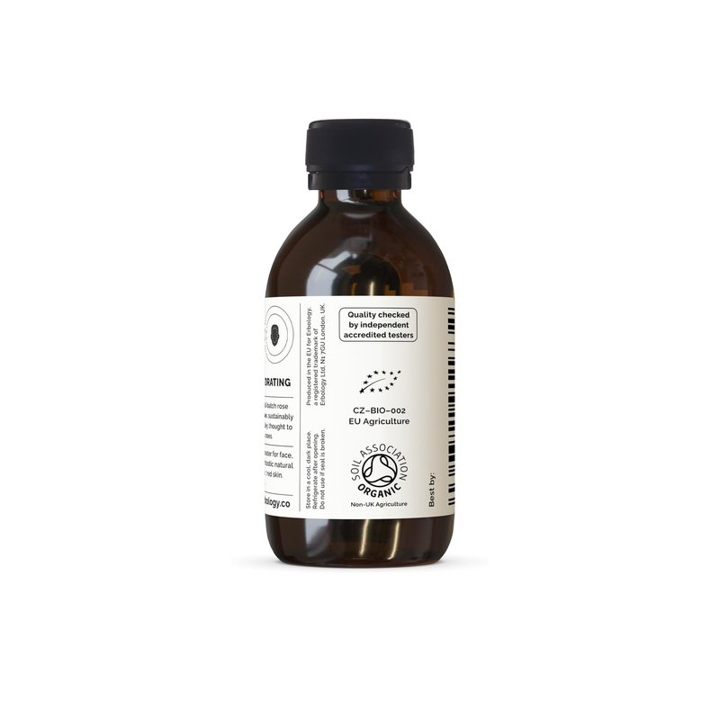 Erbology Organic Rose Water 3.4 fl oz - Distilled from Damask Rose - Premium Food Grade Hydrolate of Rose - Soothes, Hydrates and Calms - Non-GMO - Recyclable Glass Bottle