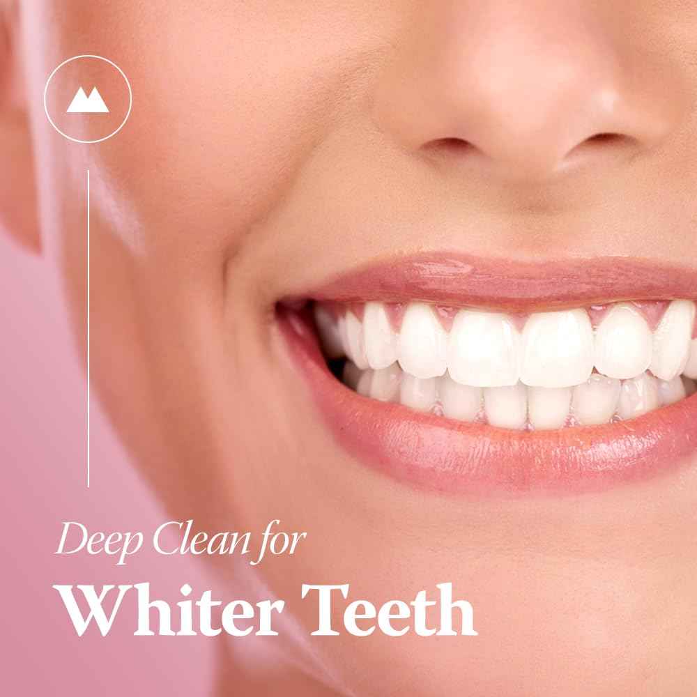 HIMALAYA PINKSALT Natural Toothbrush 4 Count - Medium Toothbrushes for Adults, Plaque Remover for Teeth, Tapered Bristles Gentle on Teeth and Gum, Deep Clean Toothbrush