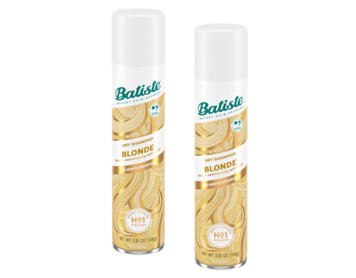 Batiste Dry Shampoo for Blonde Hair - Oil Absorbing Formula | 3.81 Fl Oz, Pack of 2