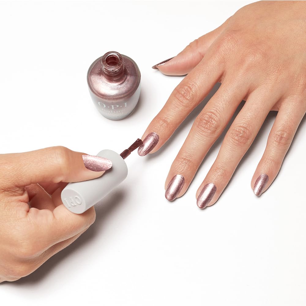 OPI Nature Strong Intentions are Rose Gold | Opaque Bright Neutral Shimmer Natural Origin Nail Polish | Plant Based, Vegan, Cruelty Free