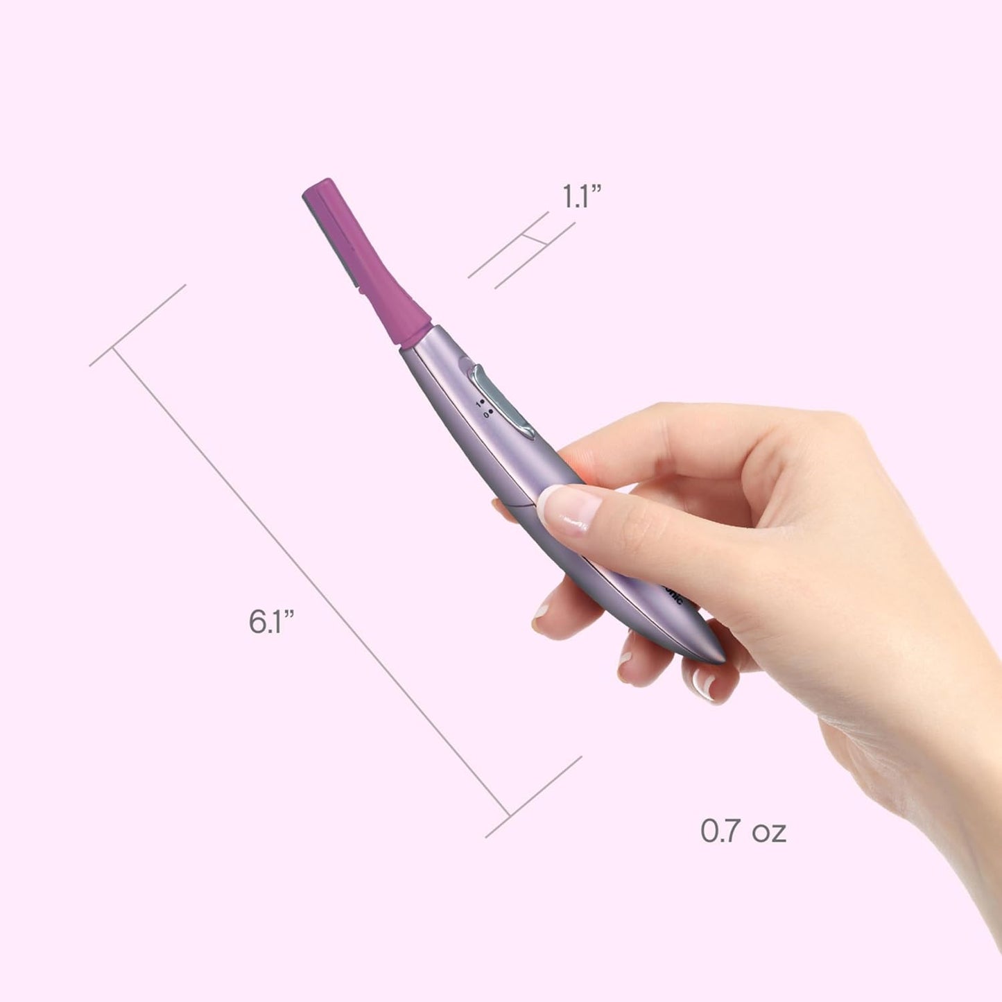Panasonic Women's Facial Hair Remover - Eyebrow Trimmer with Pivoting Head & 2 Gentle Blades | Battery-Operated, Compact Design