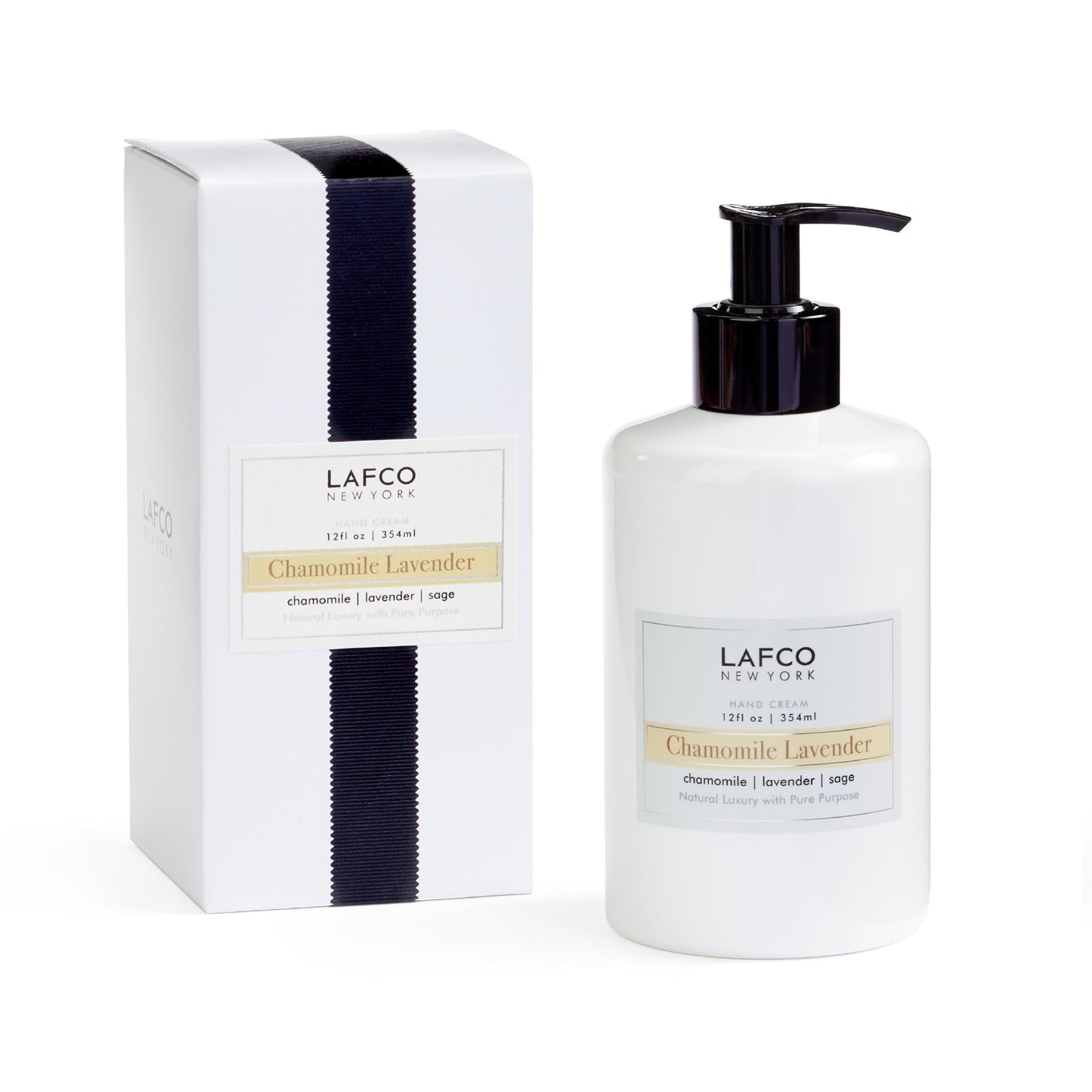 LAFCO New York Hand Cream, Chamomile Lavender - 12 oz - Restores & Repairs Skin - All Skin Types - Hypoallergenic, Synthetic Free & Cruelty Free - Made in Italy