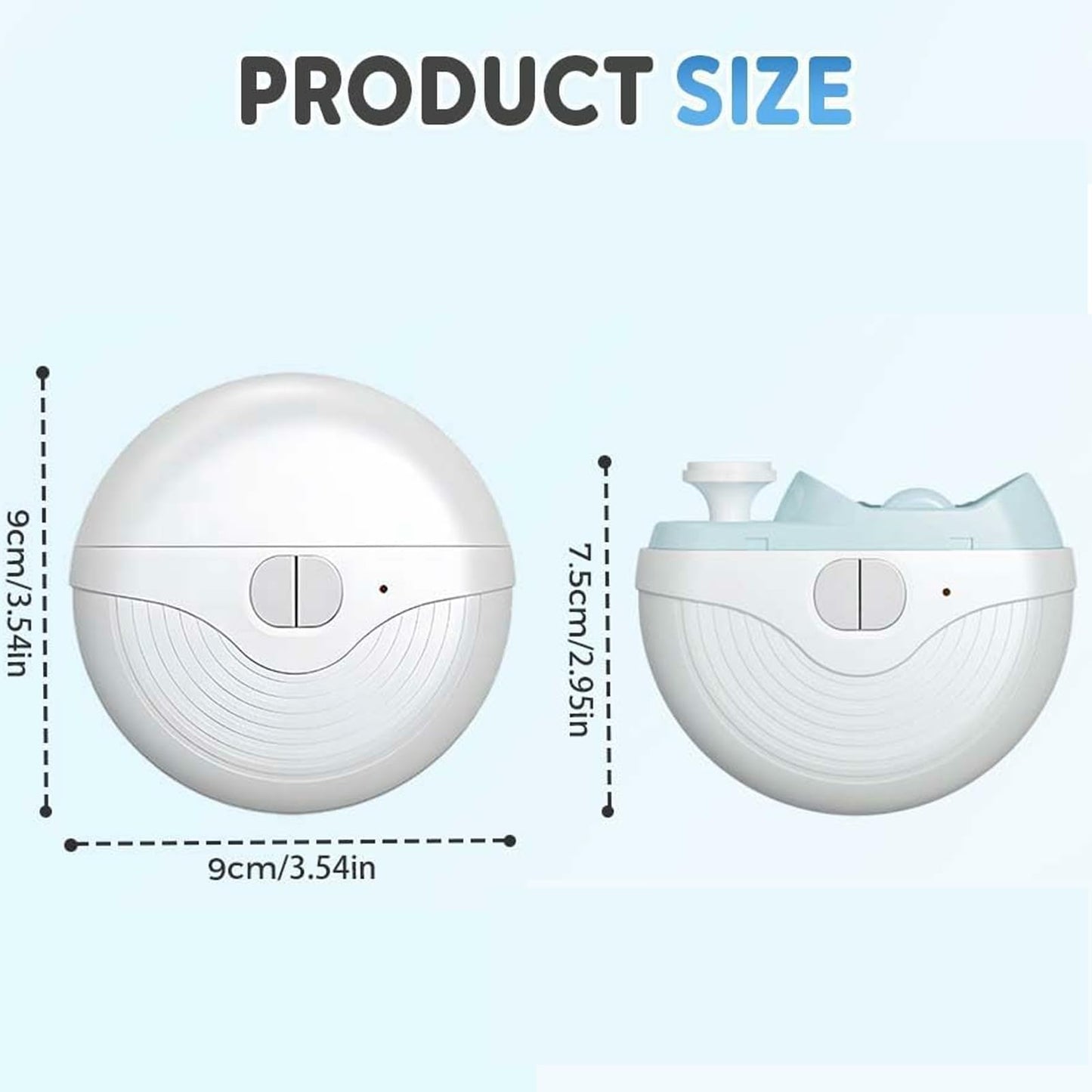 Electric Nail Clipper for Seniors & Adults, 2-in-1 Electric Toenail & Fingernail Clipper with 2 Grinding Heads, Gentle Nail Trimmer for Thick & Hard Nails, Low Noise, USB Rechargeable & Portable