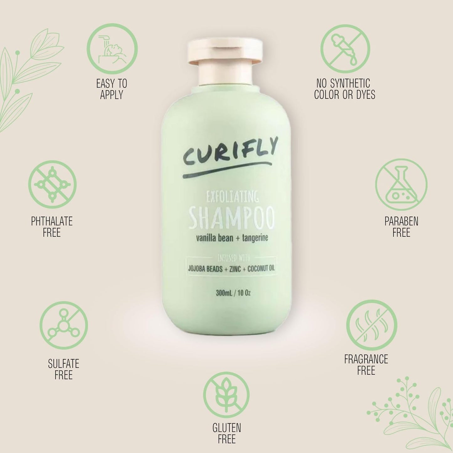 Exfoliating Shampoo for Dry Scalp - Gentle Anti-Dandruff Deep Cleansing Formula | Natural Hydration