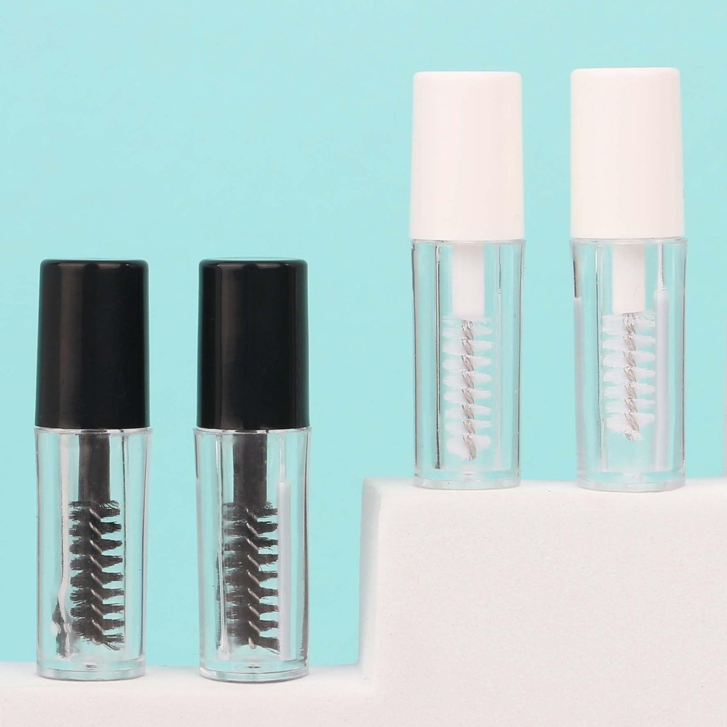 COSIDEA 26pcs 0.8ml White Empty mini mascara tubes with wand for castor oil 1ml eyelash growth tube packing sample size containers