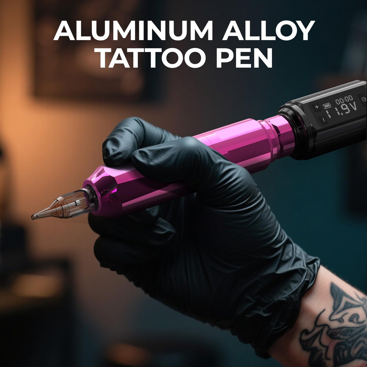 Wormhole Tattoo Machine Kit Wireless Tattoo Practice Machine Kit with 1,200mAh Capacity Batteries 20 Cartridge Needles 10 Tattoo Ink for Tattooists WTK412