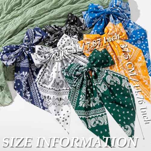 Nonslip Hair Bows Claw Clips for Women & Girls - 6 PCS Big Bow-Knot Clips for Thick & Thin Hair