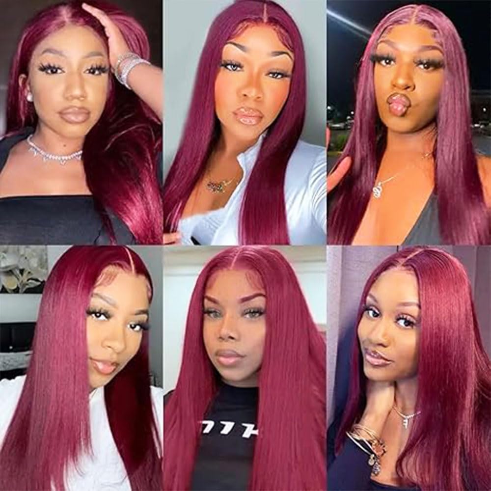 99J Bundle Human Hair Burgundy Human Hair Bundles Straight 1 Bundle Color 99J 28 Inch 100G/PC Unprocessed Brazilian Virgin Double Weft Hair Extension