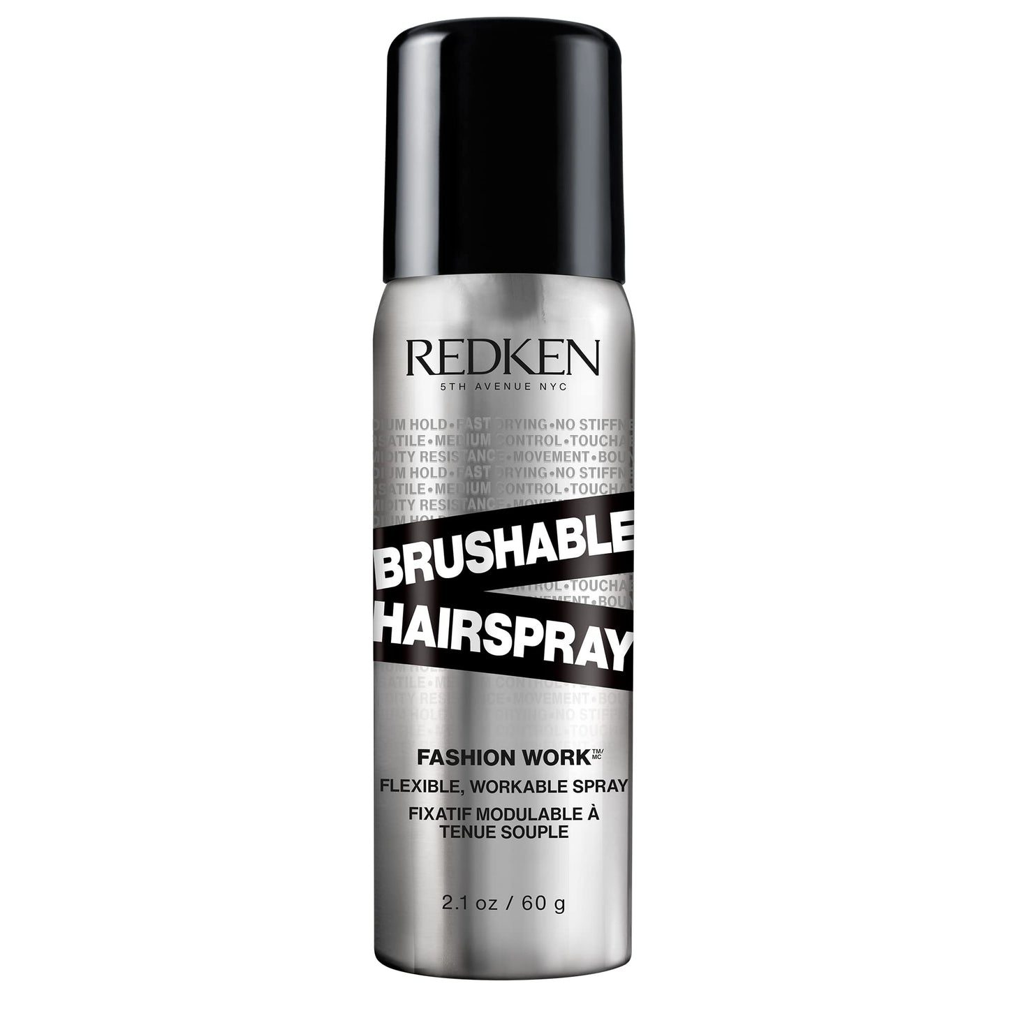 Redken Brushable Hairspray 12 | Flexible Medium Hold with Natural Finish | Protects Against Frizz & Humidity | For All Hair Types | 1.9 Oz