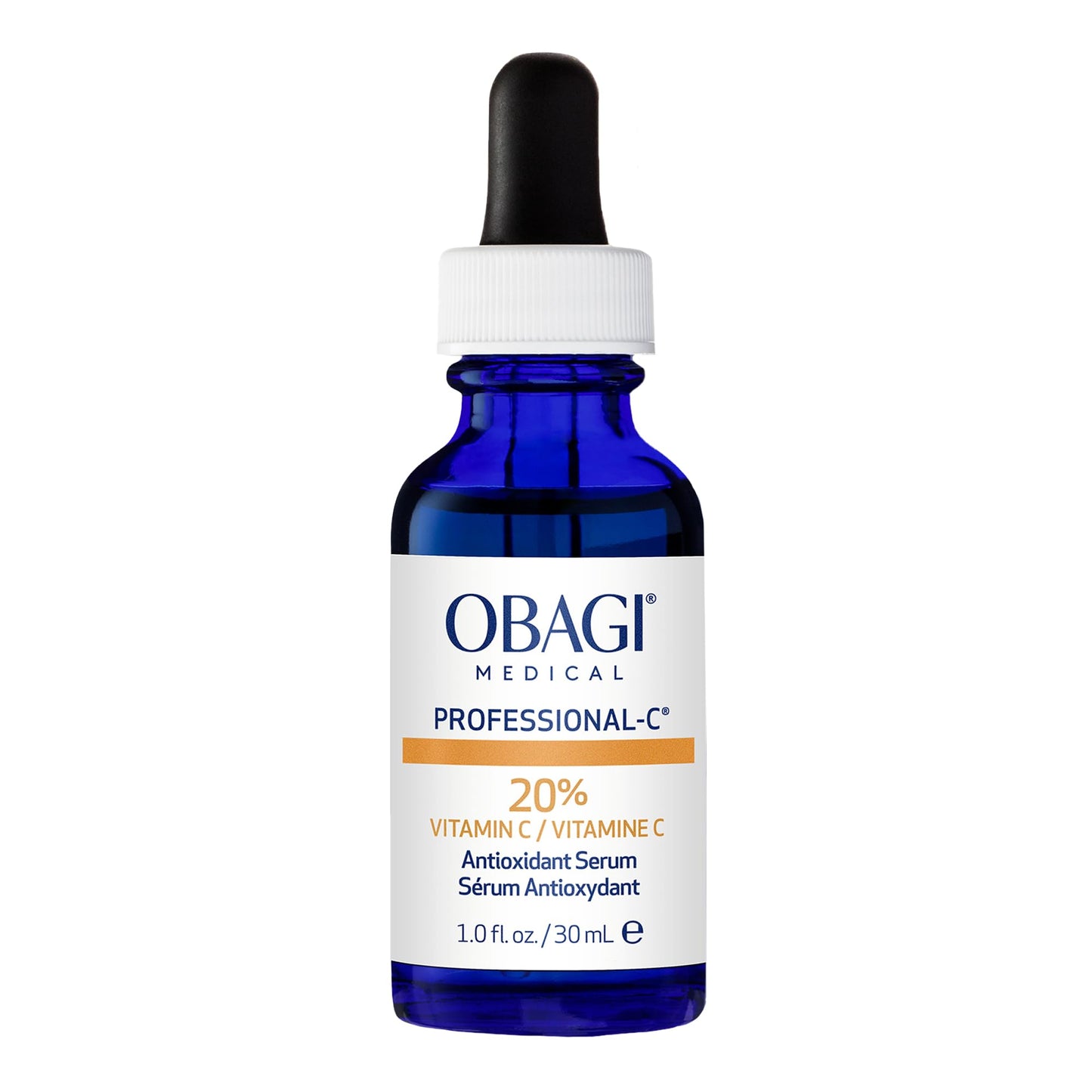 Obagi Professional C Serum 20%, Vitamin C Facial Serum with Concentrated 20% L Ascorbic Acid for Normal to Oily Skin, 1.0 Fl Oz