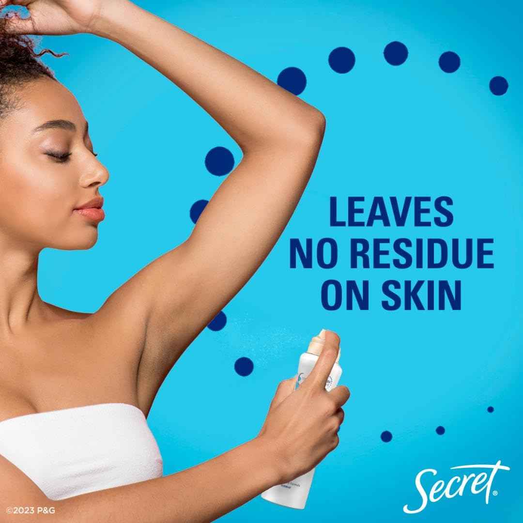 Secret Dry Spray Deodorant Antiperspirant for Women, 48hr Weightless Sweat & Odor Protection, Gentle on Skin, Relaxing Lavender & Argan Oil Scent, 4.1 oz (Pack of 3)