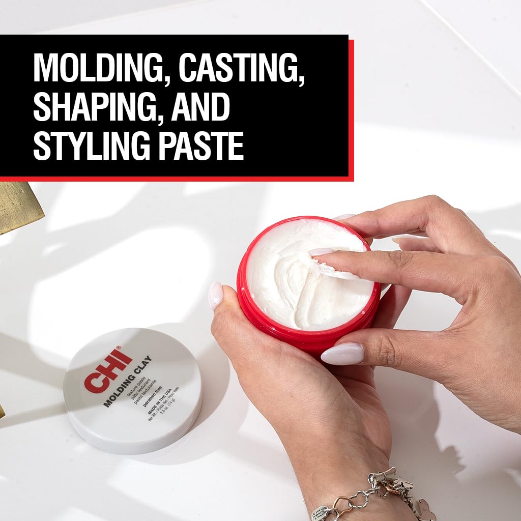 CHI Molding Clay Hair Paste - Volume & Texture Styling Product | Paraben & Gluten-Free, 2.6 Oz