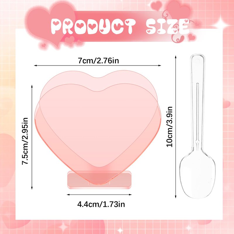Ziliny Mini Heart Shaped Dessert Cups with Spoons 2.7 oz Valentine Day Plastic Appetizer Cup Clear Disposable Reusable Heart Shaped Bowl for Valentine Wedding Party Cakes Ice Cream(Pink,40 Set)