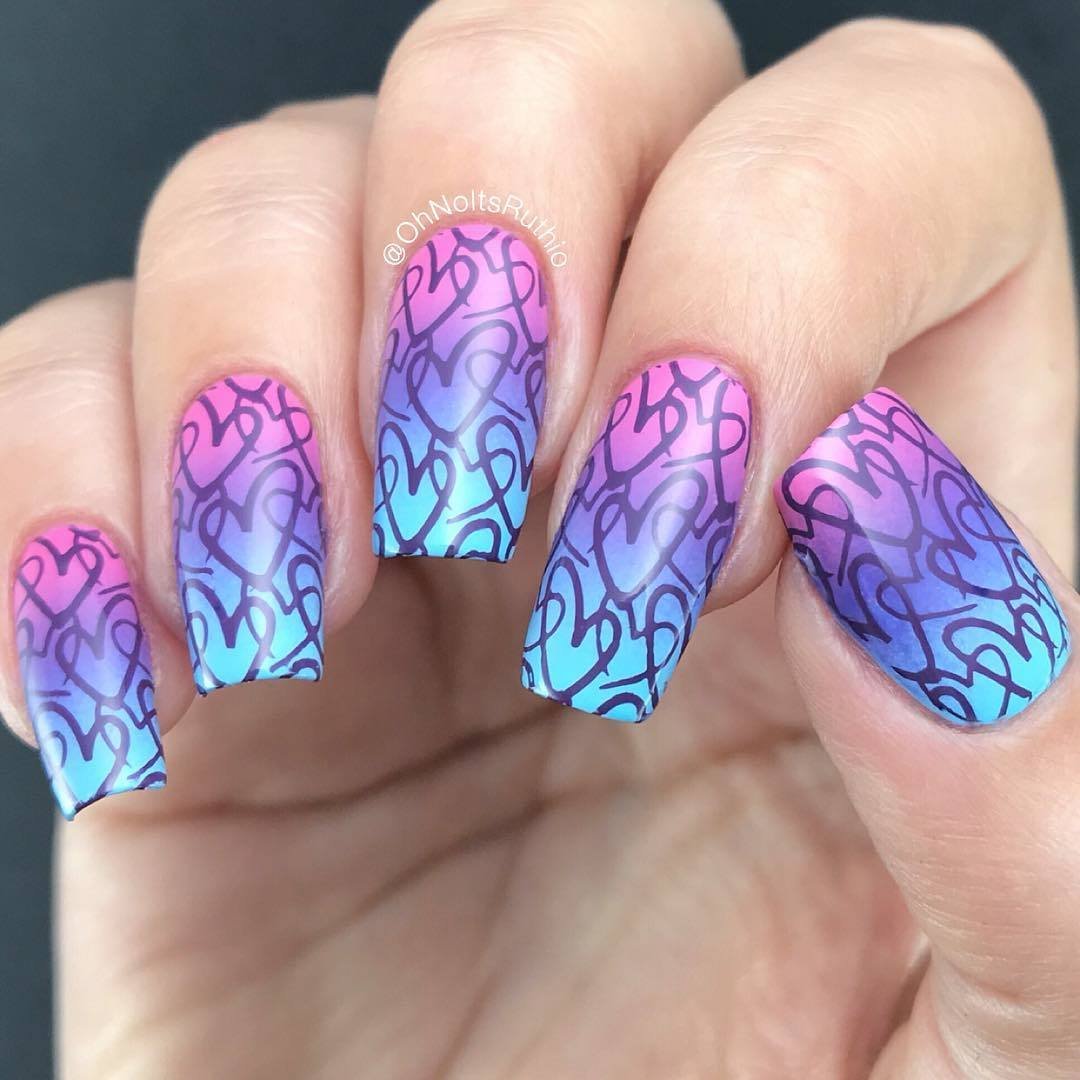 Whats Up Nails - Valentine's Day Stamping Plates 2 pack (B024, B041) for Nail Art Design