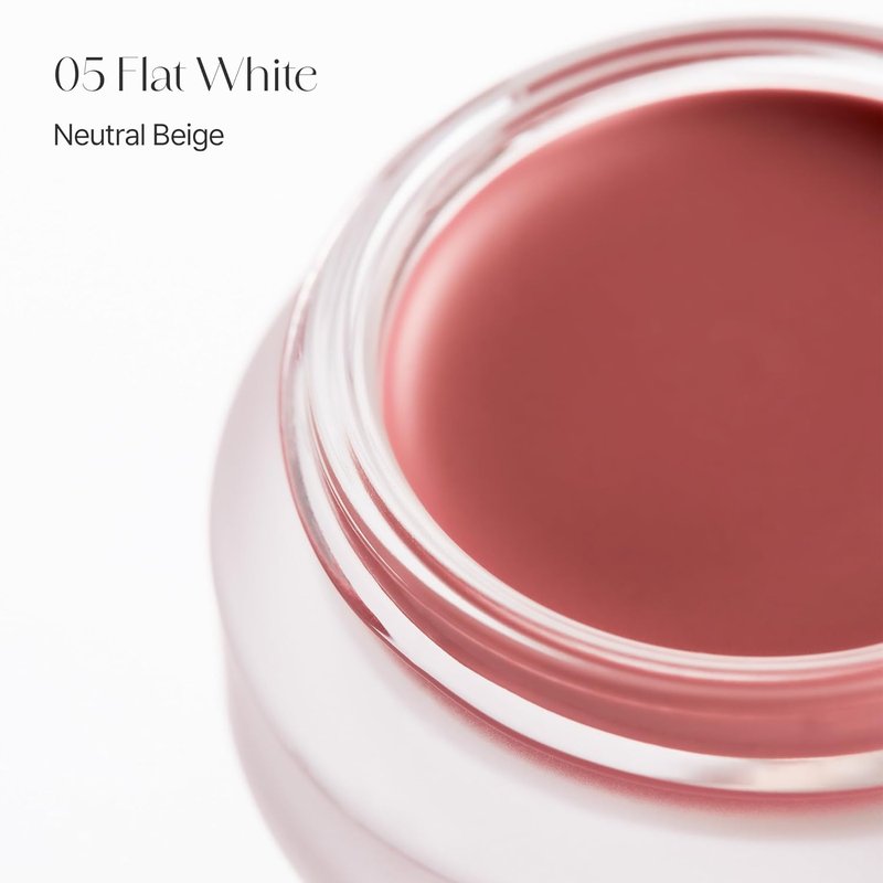 BEIGIC Flush Lip & Cheek Balm - Vegan Multiuse Cream Blush for Natural Glow | 05 Flat White - Neutral Beige, 0.14 fl. oz.
