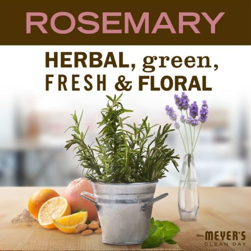 Mrs. Meyer's Liquid Hand Soap - Rosemary Scent | 12.5 Fl Oz | Pack of 6