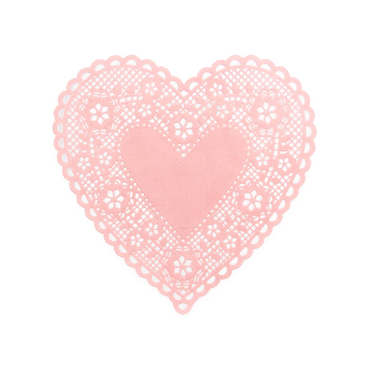 Hygloss Heart Doilies - 18 Pcs -8-Inch Pink Paper Heart Shaped Doilies for Valentines Crafts, Table Settings - Ideal for Valentine Doily, Paper Heart Doily Projects