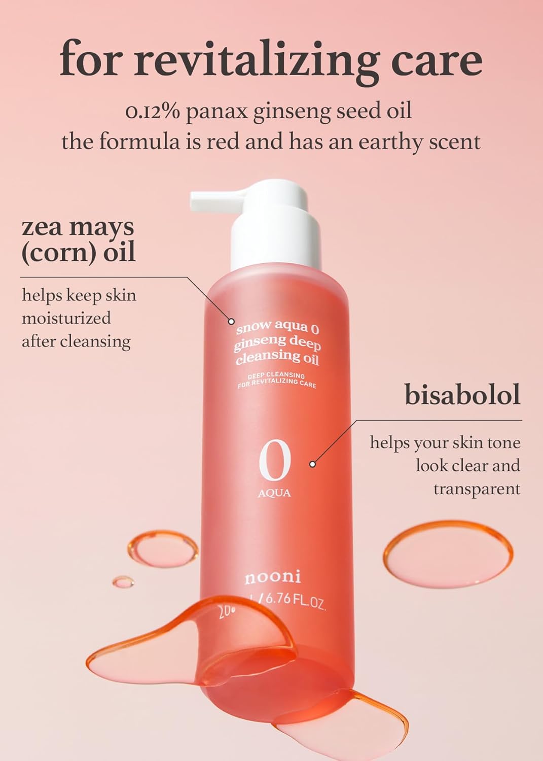 Korean Cleansing Oil DUO - Snow Aqua 0 LHA & Ginseng Deep Cleanser Bundle | 6.76 fl. oz Each
