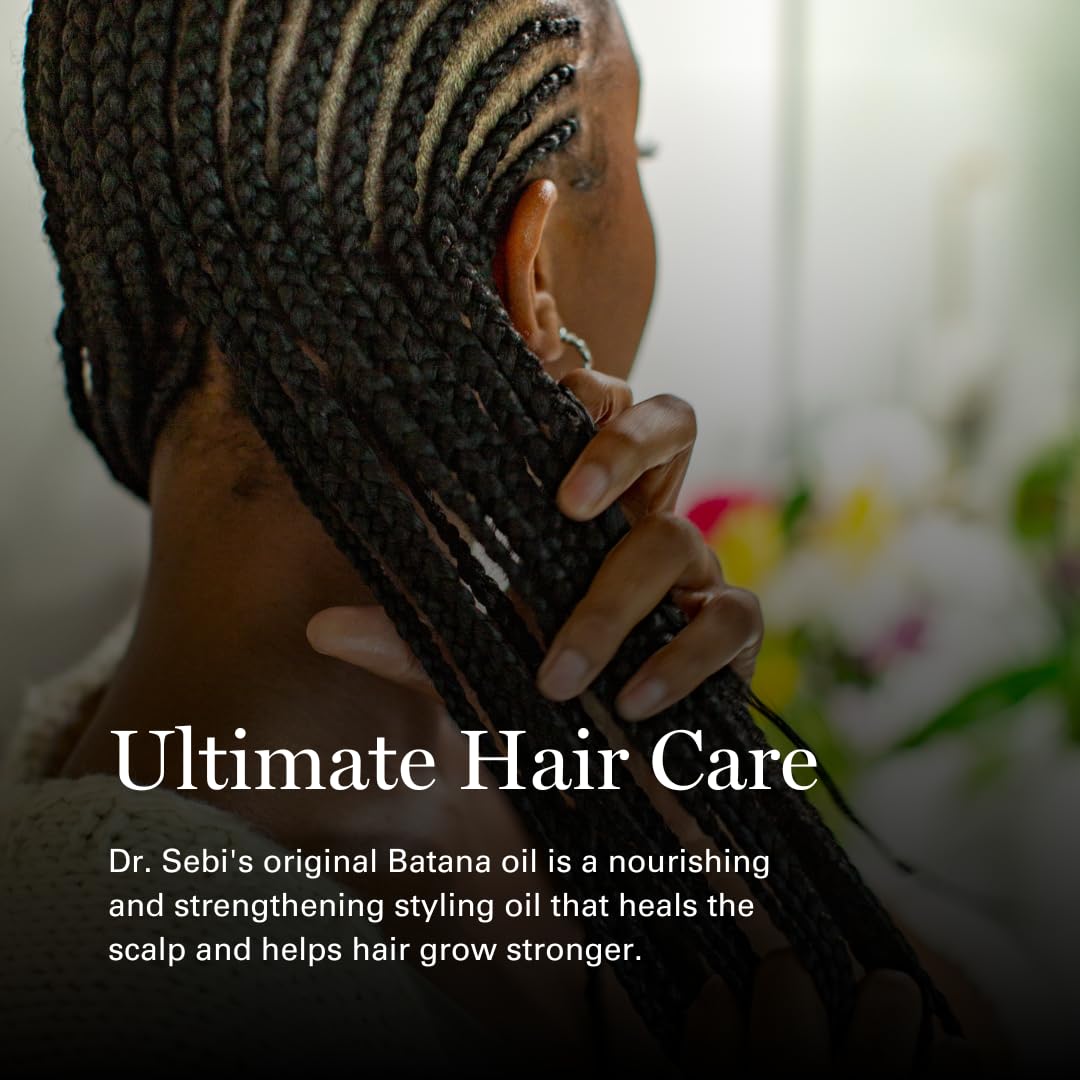 Dr. Sebi’s Batana Oil for Hair Growth - 100% Natural Coconut & Olive Oil | Supports Scalp Health & Stronger Hair - 4 fl oz