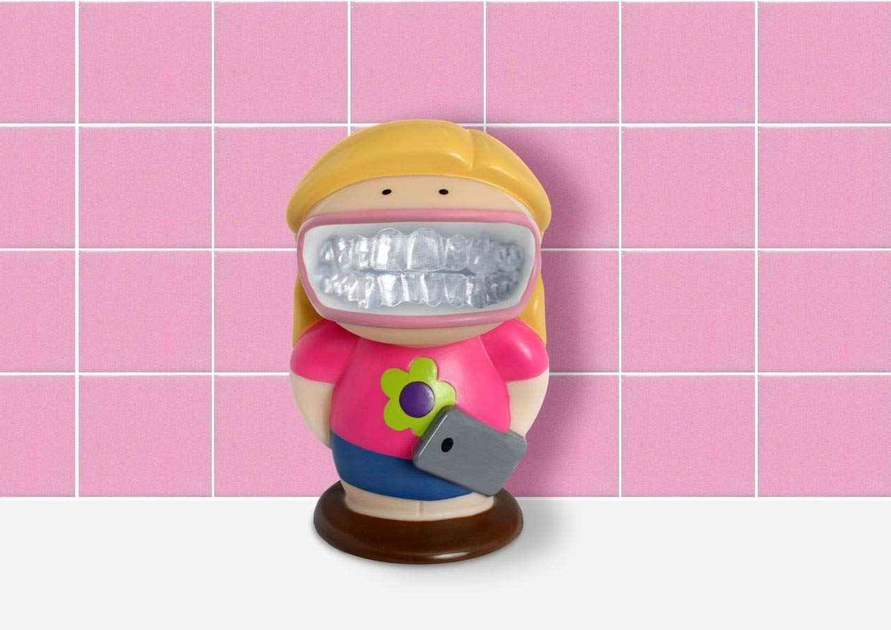 Retainer Buddy Girl Power - Sanitary Orthodontic Storage for Retainers Clear Aligners and Mouth Guards - A Clean Stylish Case Alternative