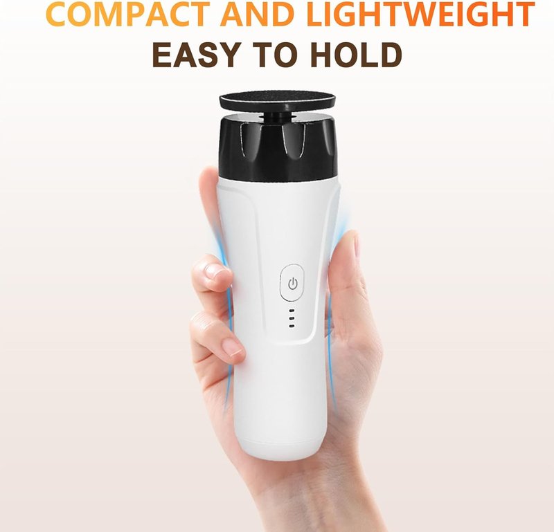 Electric Foot Callus Remover - Rechargeable Pedicure Tool with 2 Grinding Heads | Fast-Acting Foot Sander for Dead Skin