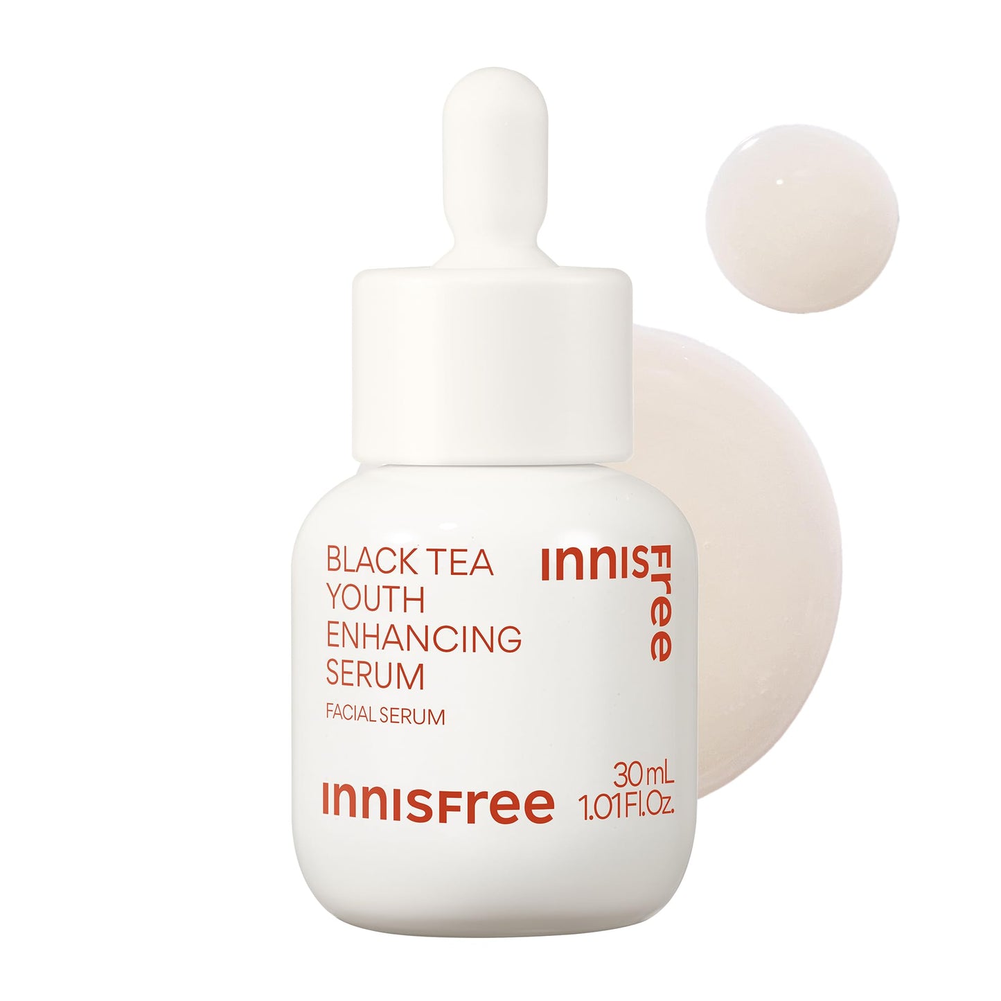 innisfree Black Tea Youth Serum, Korean Anti-Aging Treatment with Niacinamide for Radiance, Firm Skin, Hydration, and Visible Skin Renewal