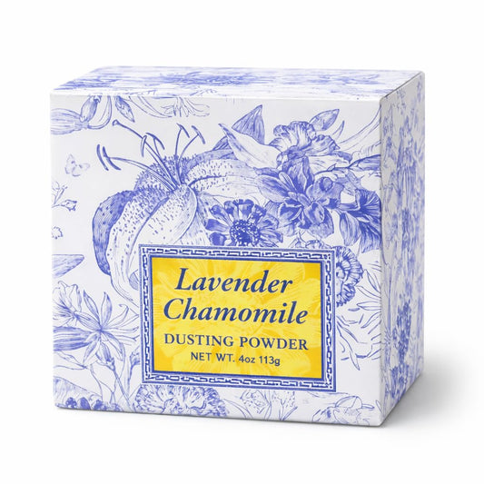 Greenwich Bay Dusting Powder – 4oz Lavender Chamomile Dusting Powder with Puff for Women – After Shower Body Powder – Natural Fragrance Dusting Powder with Aloe, Shea Butter, Jojoba
