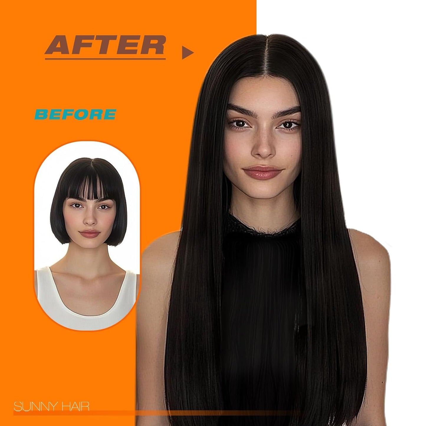 Hair Tape-In Extensions - 22 Inch Invisible Remy Human Hair - Darkest Brown | 20 Pcs, 50g