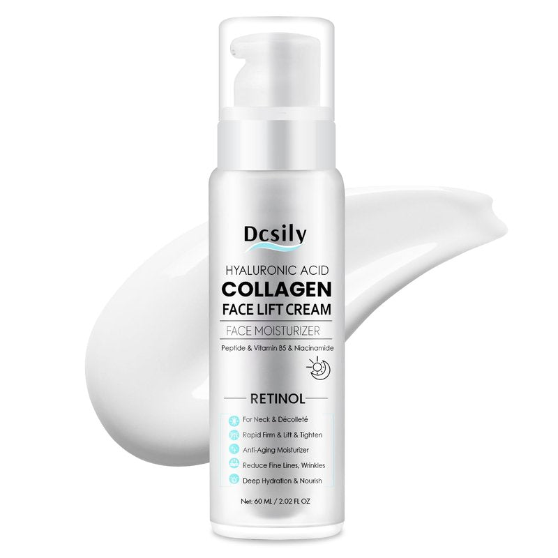 Skin Tighten And Lift Neck Cream: Face Lift Cream 6-in-1 Anti-Aging Moisturizer for Anti Wrinkle - Hydrating Neck Firming Cream with Retinol, Collagen, Peptide, Hyaluronic Acid for Neck & Décolleté