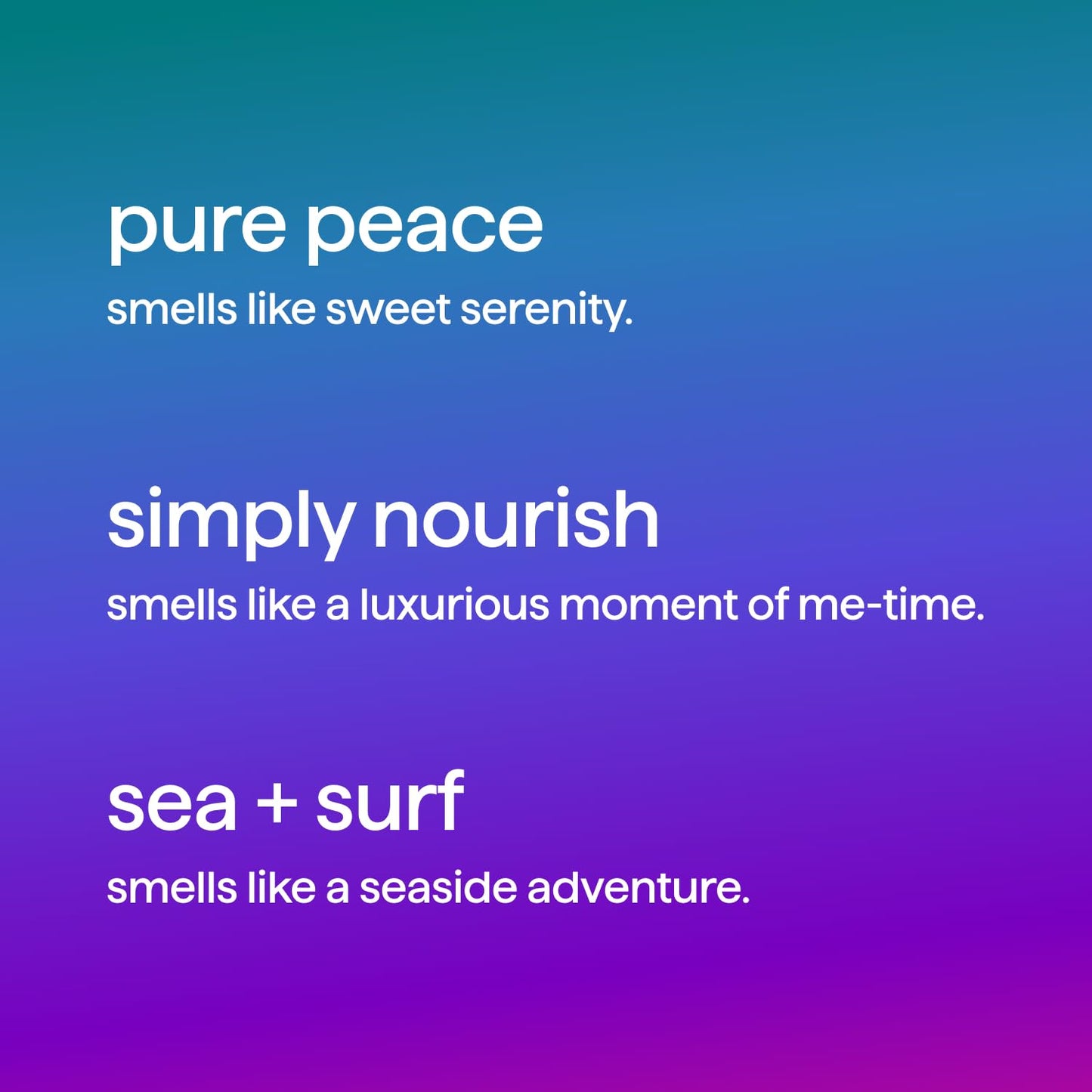 Method Body Wash Gift Set, Pure Peace, Simply Nourish and Sea + Surf, 3.4 oz Travel Size Bottles