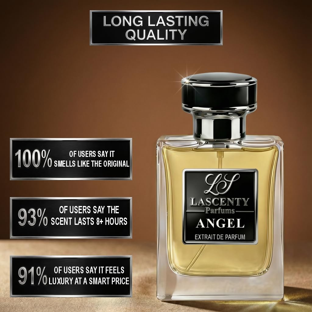 LaScenty ANGEL Inspired by K|.LIAN Angels' Share, Warm Spicy Gourmand Perfume and Cologne for Men and Women, Long Lasting Intense Fragrance with Strong High Projection, 50 ml EDP