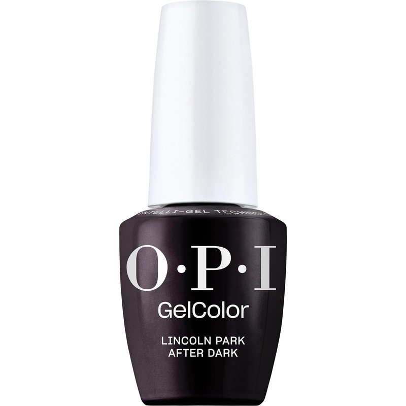 OPI GelColor Lincoln Park After Dark | Opaque Dark Cool Purple Crème LED Cure Gel Nail Polish | Salon-Quality Shine, Long-Lasting Wear | Vegan & HEMA Free | 0.5 Fl Oz