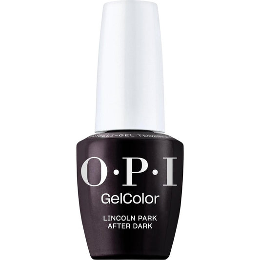 OPI GelColor Lincoln Park After Dark | Opaque Dark Cool Purple Crème LED Cure Gel Nail Polish | Salon-Quality Shine, Long-Lasting Wear | Vegan & HEMA Free | 0.5 Fl Oz