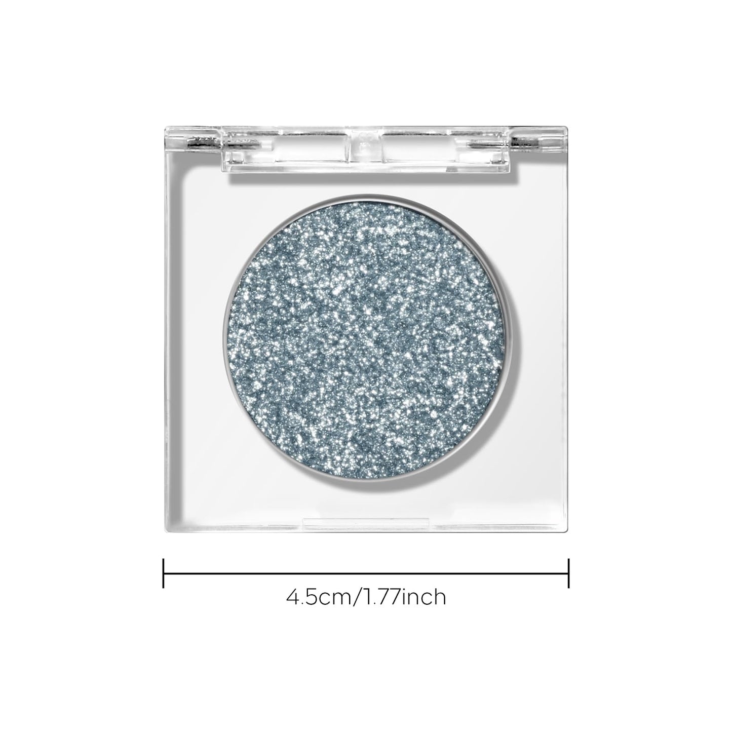 KYDA Single Glitter Eyeshadow, Cyan Blue Silver Eyeshadow, Lasting Blendable Shimmer Eyes Shadow, Sparkling Eyes Glitter, Soft Buildable Glossy Color, Wet Look Effect, Blue Stone