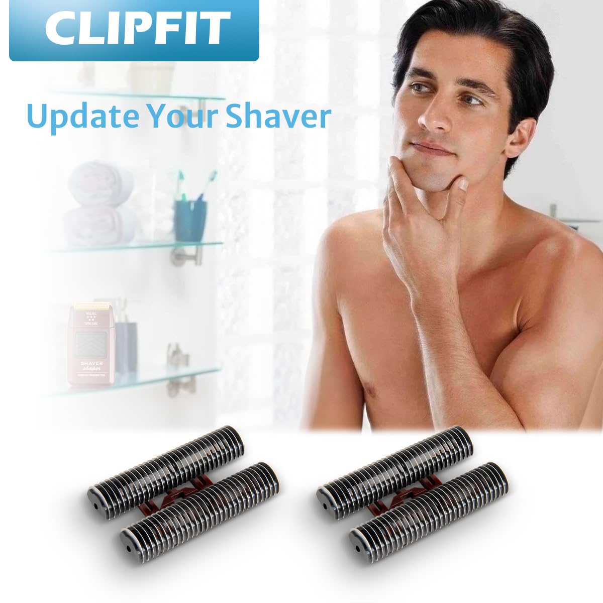 Foil Shaver Replacement Blades Compatible with Wahl 5Star Shaper (#8061-100) and Finale (#8164), 2 Sets