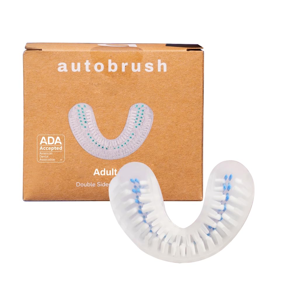 Autobrush Double Sided Brush Head Replacement with Nylon bristles, Adults (Regular, Pack of 1)