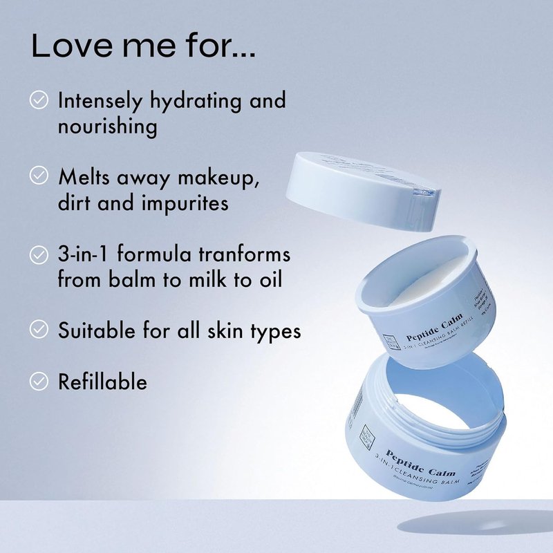 The Beauty Crop Peptide Refillable Cleansing Balm - Nourishing & Hydrating - 100 ml