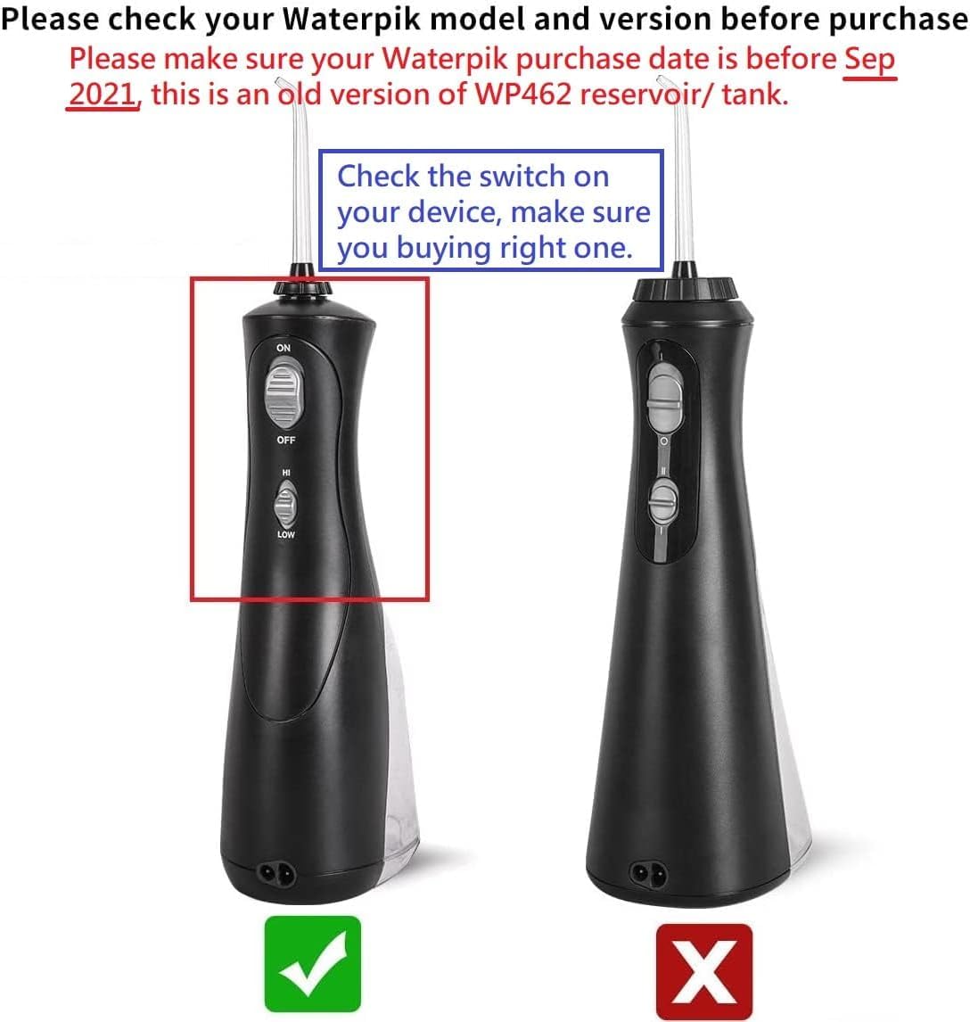MIHAUS Replacement Parts Reservoir Tank for waterflosser Compatible with waterpic Water Pick waterpick Water pic Cordless WP462, WP463, WP468, WP465, WP450 (2021 Old Model Version or Before)