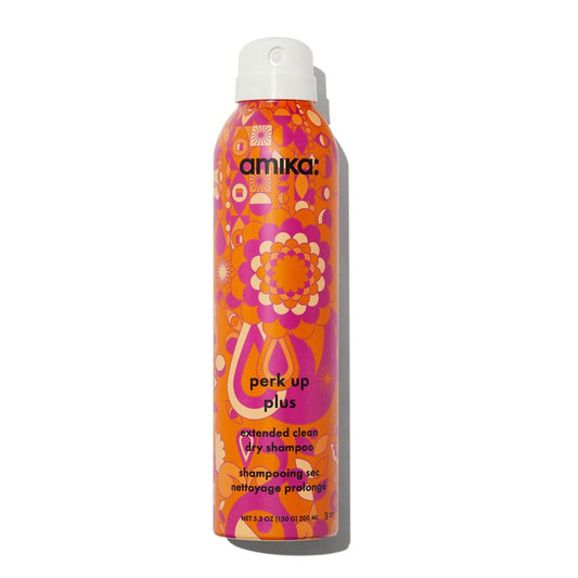 amika perk up plus extended clean dry shampoo, 5.3oz | revitalizes roots + boosts time between washes with no residue or build up | for all hair types