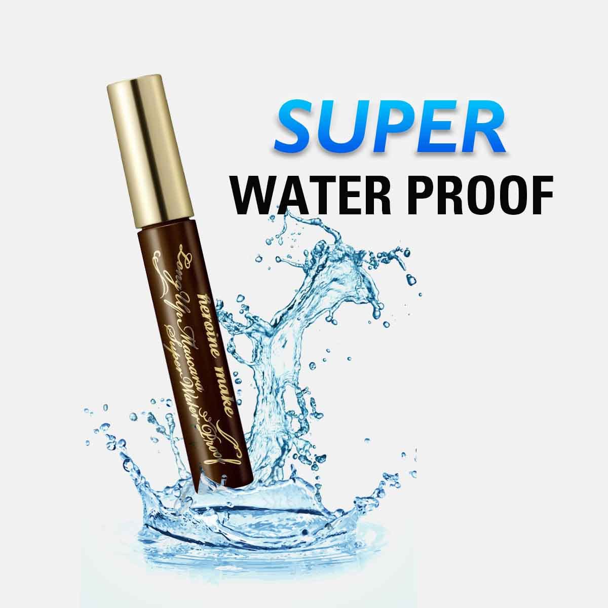 Heroine Make by KissMe Long & Curl Mascara + Eye Makeup Remover | Waterproof & Gentle Makeup Remover Liquid | Brown Mascara with Volumizing, Curling Formula | Japanese Makeup