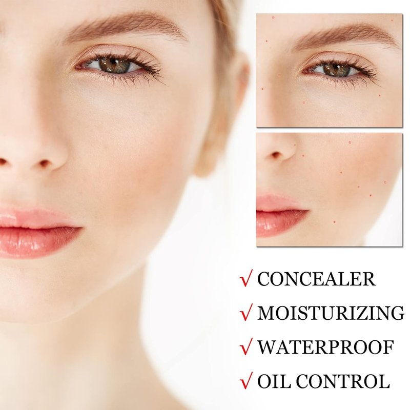 Mushroom Head CC Cream Foundation - Full Coverage, Long-Lasting Moisturizing Makeup | Natural Finish