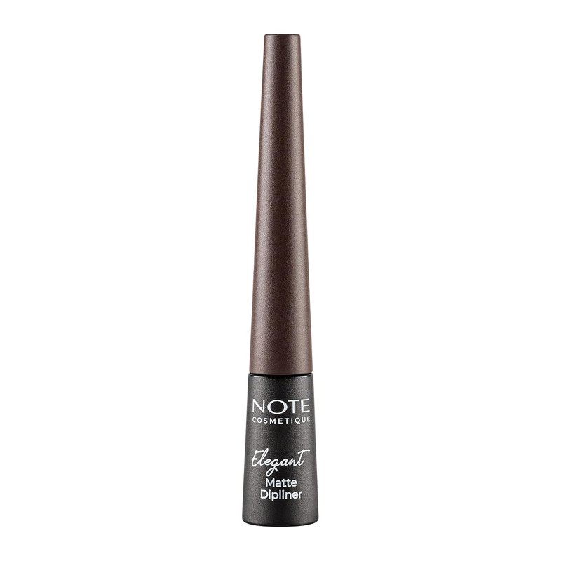 Elegant Matte Dipliner | Smudgeproof Waterproof Liquid Eyeliner - 02 Coffee Brown - 0.085 oz