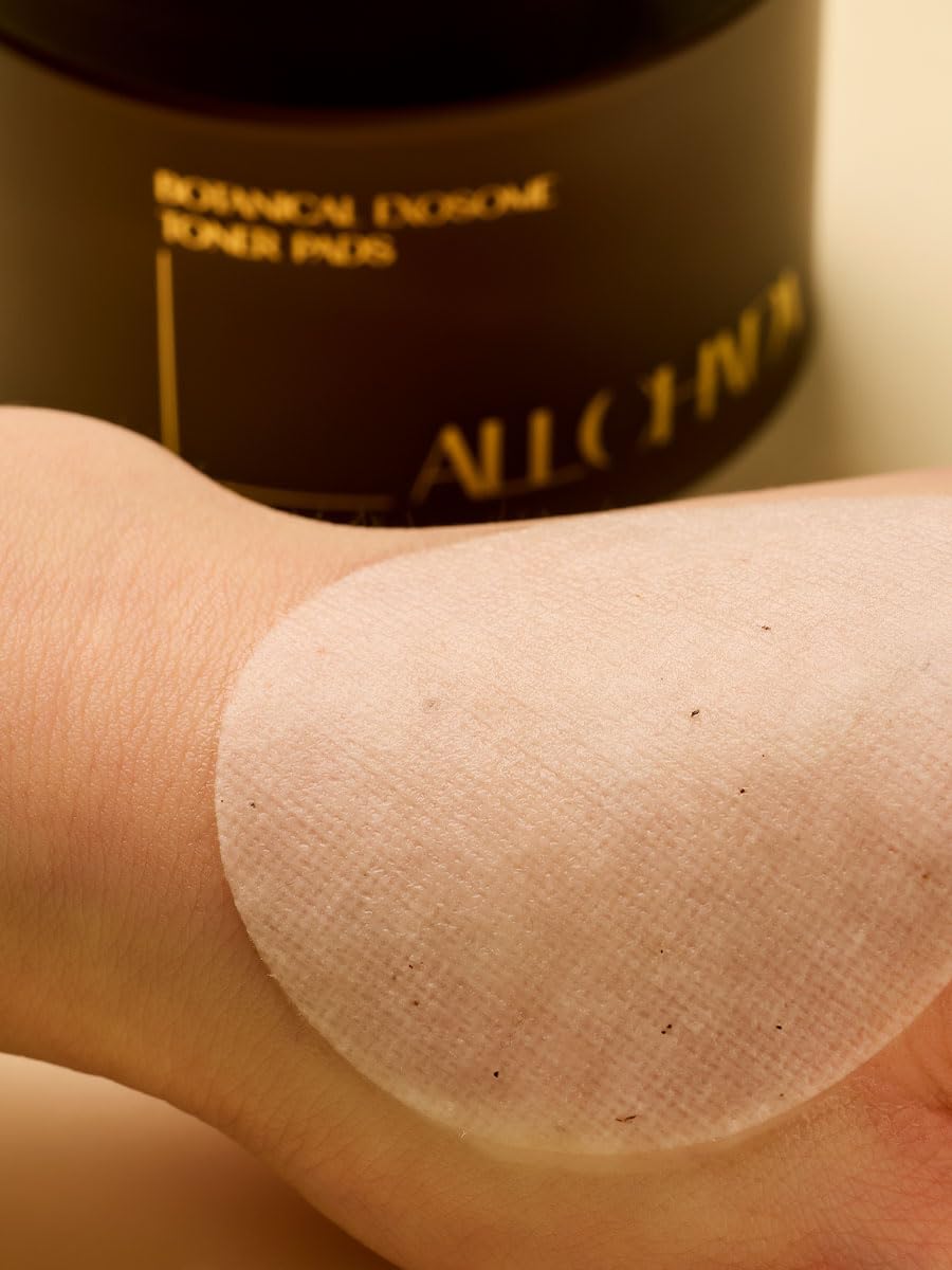 ALLCHADA® Doctor-Developed Vegan Exosome Toner Pads – Hydrating & Soothing for Sensitive Skin, Dermatologically Tested, Non-Irritating, Alcohol-Free - 60 Pads, 90ml