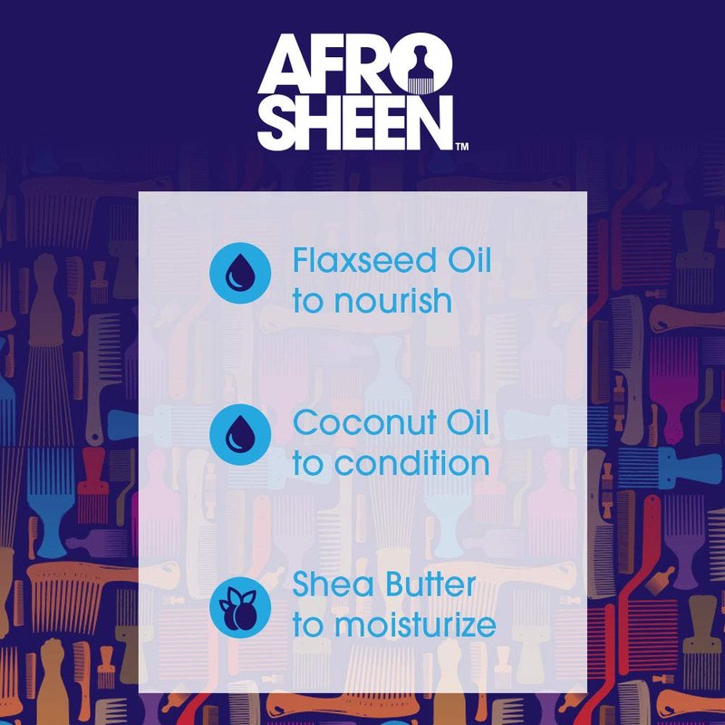 Afro Sheen Crown Defining Curl Cream. Contains Shea Butter and Coconut oil to define and hydrate. 12 Oz.