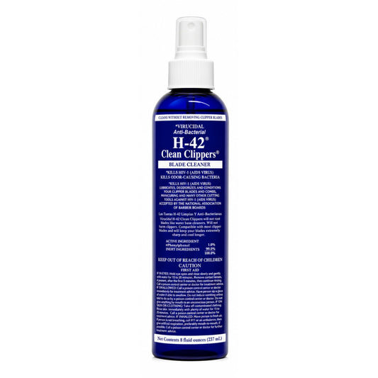 H-42 Professional Clipper Blade Cleaner - Waterless, Cleans & Cools, 8oz Spray Bottle