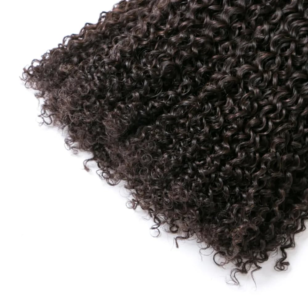 Curly Wave Bundles Human Hair Raw Kinky-Curly Human Hair Bundles 14 14 14 Inch Natural Black Ultra Soft No Tangle Afro Raw Remy Hair Extensions