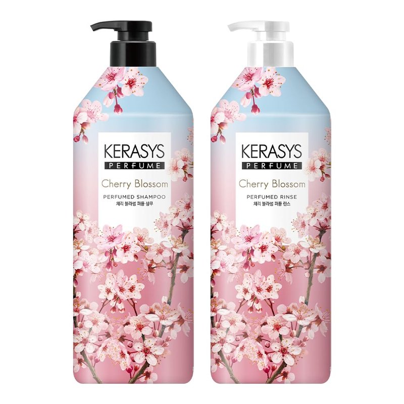 Kerasys Cherry Blossom Shampoo & Conditioner Set - 33.8 fl oz | Moisturizing Hair Care