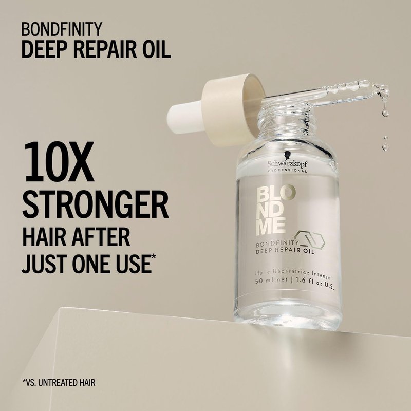 BlondMe Bondfinity Deep Repair Oil for Blonde Hair - Frizz Control & Heat Protection | 1.6 Fl Oz