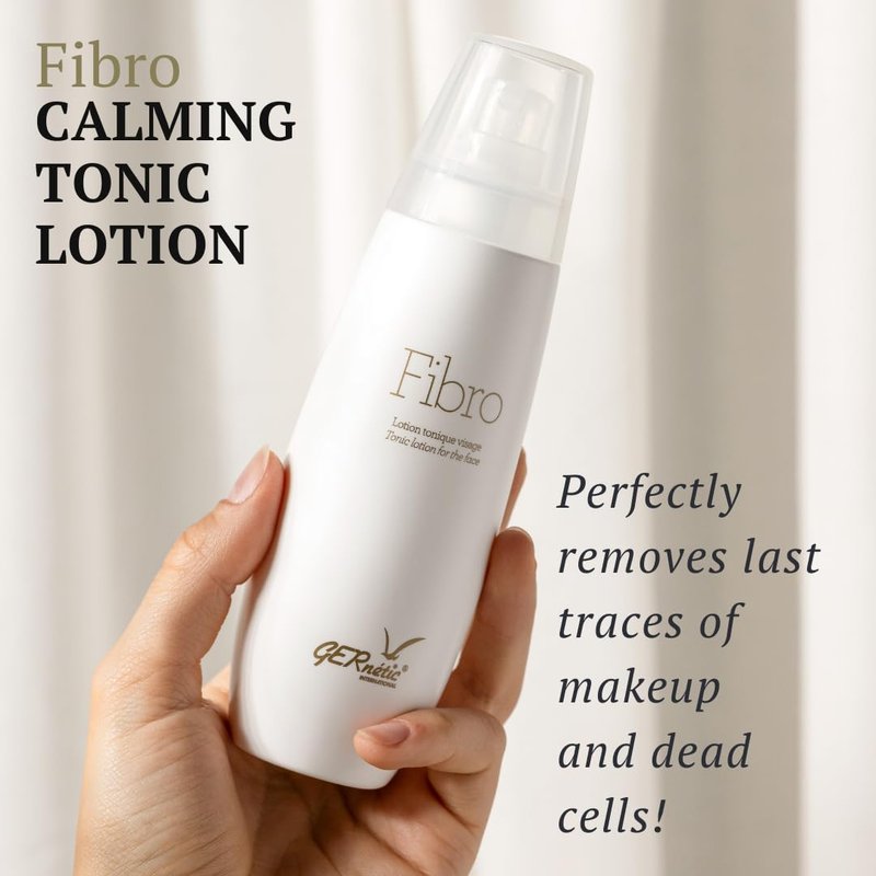 GERnetic Fibro Alcohol-Free Facial Toner, Gentle Makeup Remover with Chamomile & Cucumber, For All Skin Types, Plant-Based Face Tonic Lotion, 200ml/6.76 fl oz