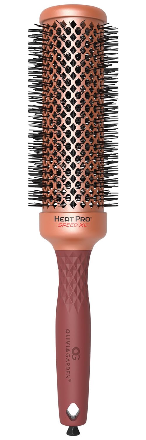 Olivia Garden HeatPro Speed XL | Extra-Long Thermal Round Hair Brush for Thick Hair - Professional Ceramic Design